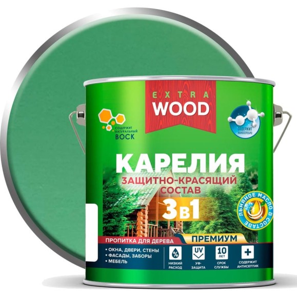 Защитно-красящий состав 3в1 для древесины FARBITEX Карелия Олива 2.7 л, WOOD EXTRA 4300016882 Защитно-красящий состав 3в1 для древесины FARBITEX Карелия Олива 2.7 л, WOOD EXTRA 4300016882