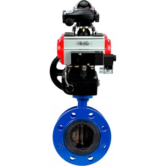 Затвор дисковый GGG40-304-EPDM-2W-F-H Ду200 Ру16, пневмопривод DA-140, пневмораспределитель 24VDC, БКВ LSB-210, ручной дублёр HDM-4 DN.ru D050-56386 Затвор дисковый GGG40-304-EPDM-2W-F-H Ду200 Ру16, пневмопривод DA-140, пневмораспределитель 24VDC, БКВ LSB-210, ручной дублёр HDM-4 DN.ru D050-56386