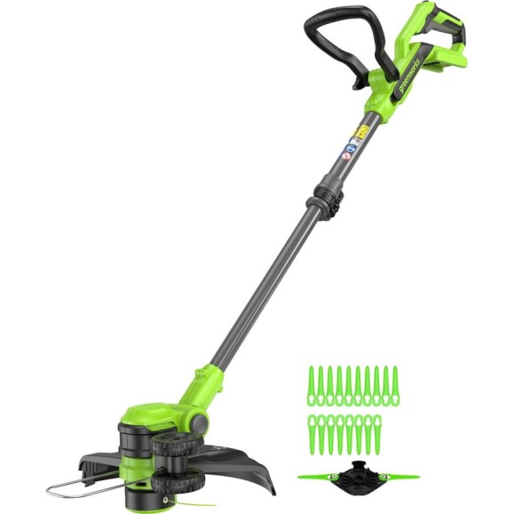 Триммер аккумуляторный Greenworks 40V, 33 см, с 1 АКБ 2Ач и ЗУ 2113507USB2 Триммер аккумуляторный Greenworks 40V, 33 см, с 1 АКБ 2Ач и ЗУ 2113507USB2