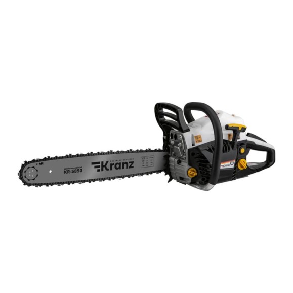 Пила цепная бензиновая KRANZ KR-5850, шина 50см, 4,1 л.с, шаг 0,325, 76 звеньев KR-16-1183