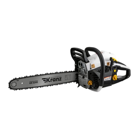 Пила цепная бензиновая KRANZ KR-5245, шина 45см, 3,5 л.с, шаг 0,325, 72 звена KR-16-1182 Пила цепная бензиновая KRANZ KR-5245, шина 45см, 3,5 л.с, шаг 0,325, 72 звена KR-16-1182