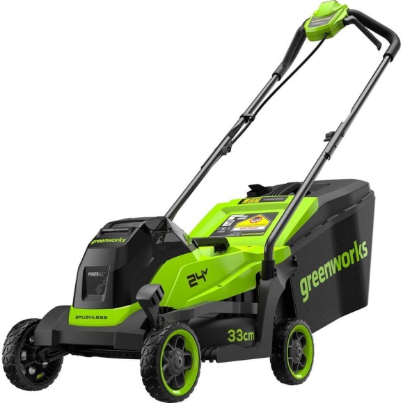 Газонокосилка аккумуляторная Greenworks 24V, 33 см, бесщеточная, без АКБ и ЗУ 2520607