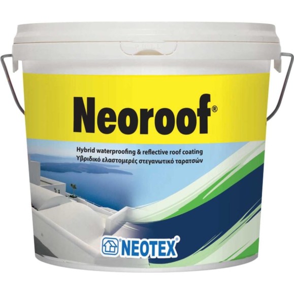 Акрил-полиуретановая УФ стойкая гидроизоляция NEOTEX NEOROOF 4кг, белая, Ral 9004 12210400