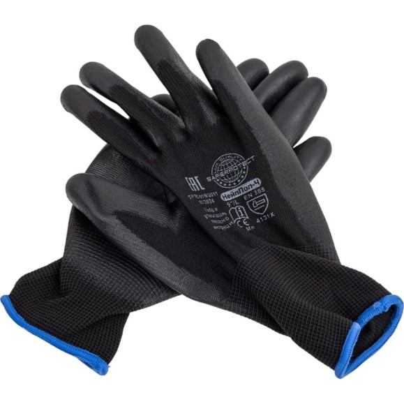 Перчатки Safeprotect НейпПол-Ч (нейлон+полиуретан, черный) р, 9 (L) 03055L Перчатки Safeprotect НейпПол-Ч (нейлон+полиуретан, черный) р, 9 (L) 03055L