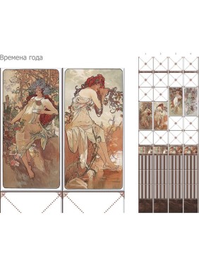 Панель ПВХ КронаПласт Unique времена года, 4 шт. 00-00027321 Панель ПВХ КронаПласт Unique времена года, 4 шт. 00-00027321