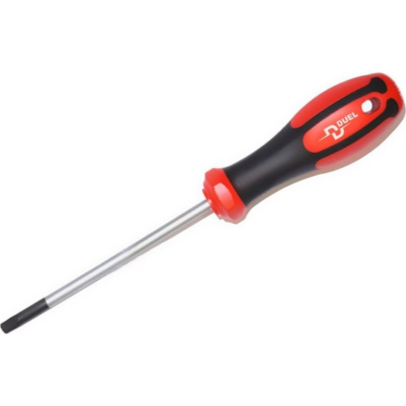 Отвёртка DUEL серии DuoTech torx с отверстием TR15 4x80мм, длина 165мм, DL19-015-080 Отвёртка DUEL серии DuoTech torx с отверстием TR15 4x80мм, длина 165мм, DL19-015-080