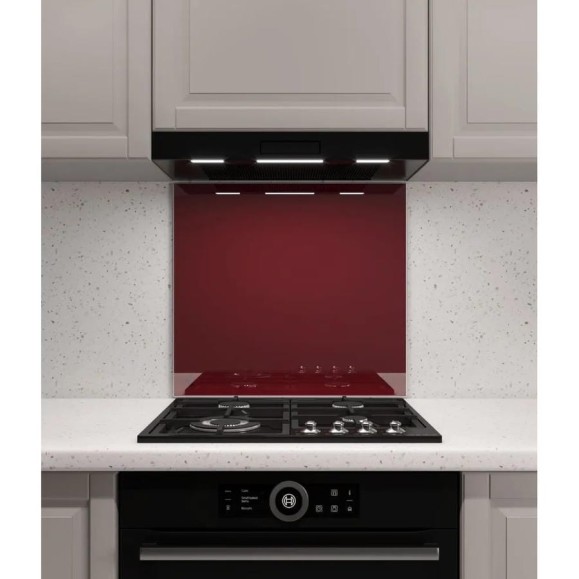 Защитный экран Normand 800х600х4 мм, RAL 3004, из закаленного стекла, на кухонный фартук, для плиты от брызг, 136-607 Защитный экран Normand 800х600х4 мм, RAL 3004, из закаленного стекла, на кухонный фартук, для плиты от брызг, 136-607