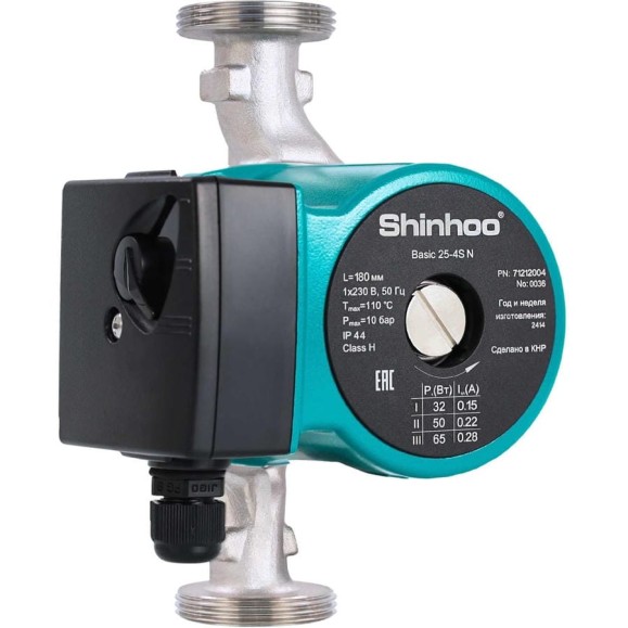 Насос циркуляционный SHINHOO BASIC 25-12 N 180 1x230V 71223001