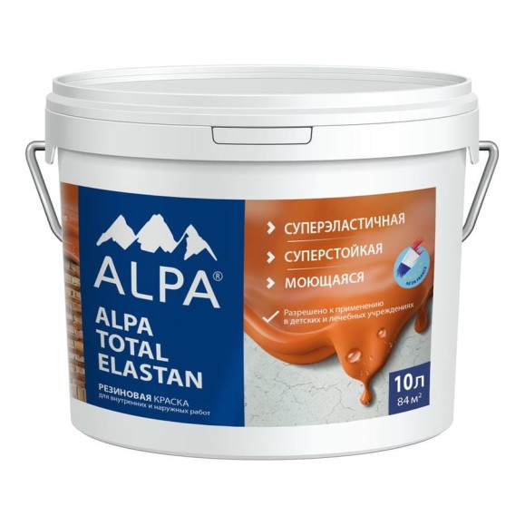 Краска ALPA TOTAL ELASTAN база С, 9.06 л/12,86 кг, 3488570010464 Краска ALPA TOTAL ELASTAN база С, 9.06 л/12,86 кг, 3488570010464