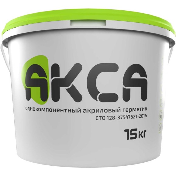 Герметик АКСА ведро 15кг белый СТО 128-37547621-2016 для локальной ремонта деформационных швов панельного домостроения RM000008915