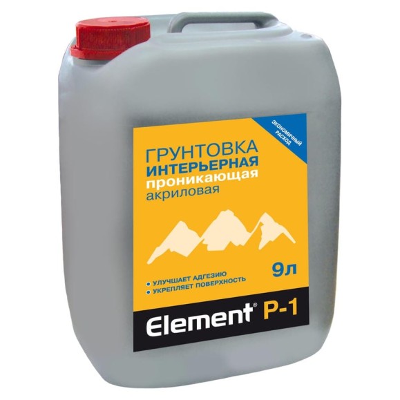 Грунтовка воднодисперсионная ALPA Элемент Р-1 9 л 4660005410011