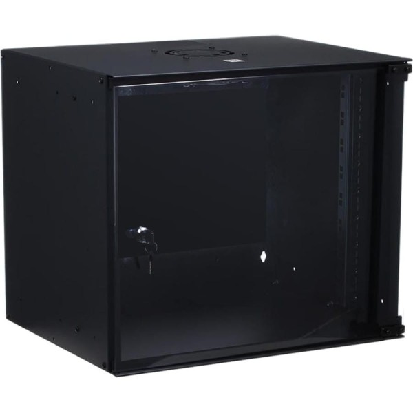 Телекоммуникационный настенный шкаф W&T 19" 6U 520х400мм черный P065240BWTWOF