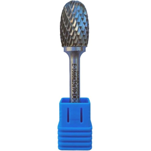 Борфреза овальная форма DAKSTOOLS E-16мм, DC-двойная насечка E1662570DC