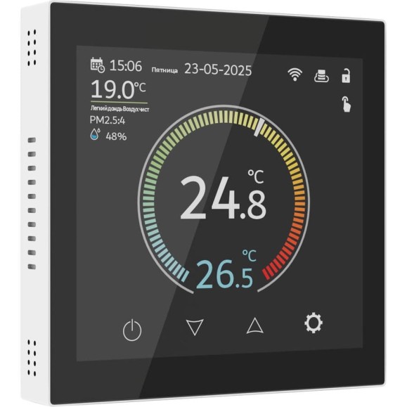 Умный сенсорный терморегулятор Werkel с LCD дисплеем W1851101 белый a071604 Умный сенсорный терморегулятор Werkel с LCD дисплеем W1851101 белый a071604