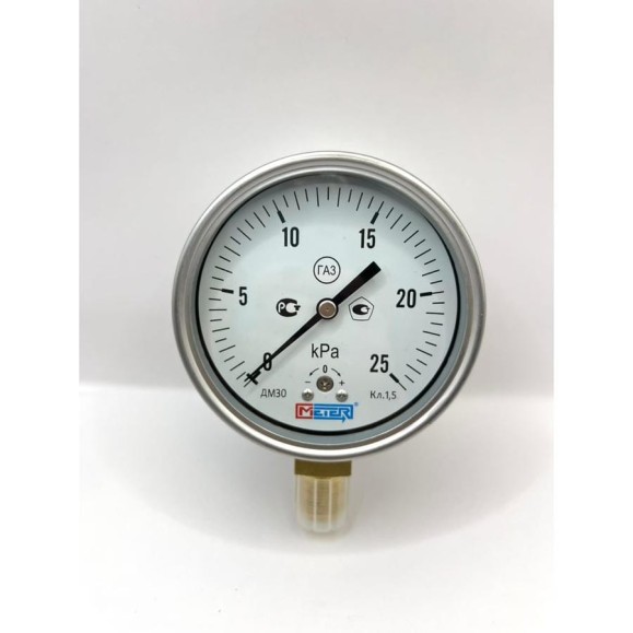 Манометр МЕТЕР ДМ 30-100-1-M Р=0..25 kPa M20x1,5 кл.1,5 8244 Манометр МЕТЕР ДМ 30-100-1-M Р=0..25 kPa M20x1,5 кл.1,5 8244