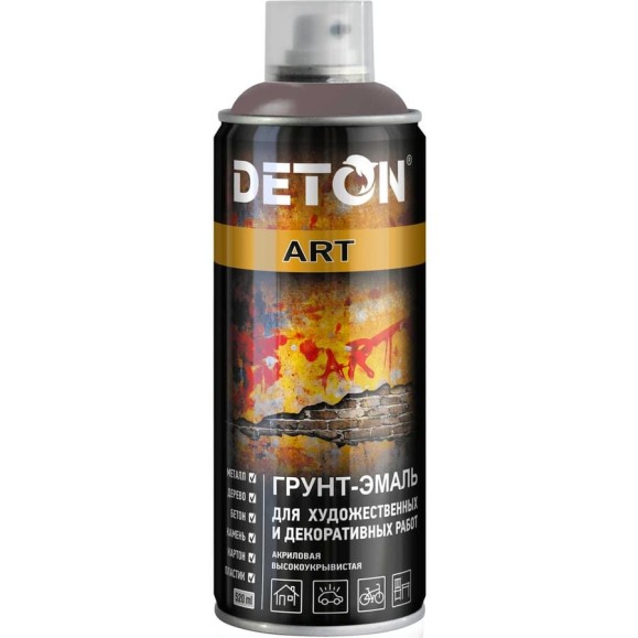 Грунт-эмаль для художественных и декоративных работ Deton, Brown Sugar, аэрозоль 520 мл DTN-A53112 Грунт-эмаль для художественных и декоративных работ Deton, Brown Sugar, аэрозоль 520 мл DTN-A53112