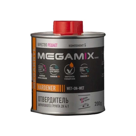 Отвердитель для акрилового грунта Megamix 2К, 200г 4673755208500 Отвердитель для акрилового грунта Megamix 2К, 200г 4673755208500