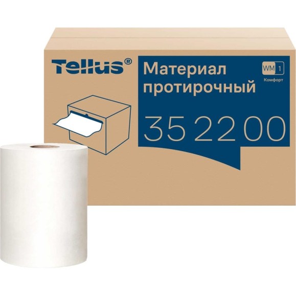 Материал нетканый протирочный TORK Tellus Advanced в рулонах, 1-сл., белый 25830 352200
