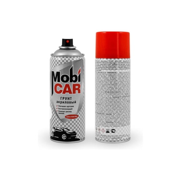 Аэрозольный грунт акриловый MobiCAR 520 мл, светло-серый 0504-50 MC