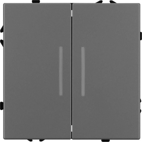 Механизм выключателя двухклавишный проходной Arlight LED SWT-NOBE-MKP2-SFPL-L-GR 1шт 054269