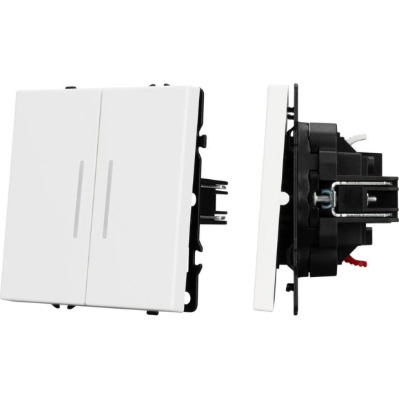 Механизм выключателя двухклавишный непроходной Arlight LED SWT-NOBE-MK02-SFPL-L-WH 1шт 054239 Механизм выключателя двухклавишный непроходной Arlight LED SWT-NOBE-MK02-SFPL-L-WH 1шт 054239