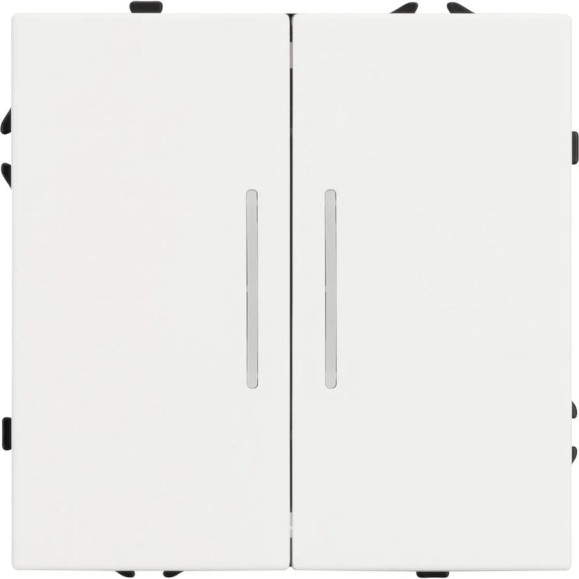 Механизм выключателя двухклавишный проходной Arlight LED SWT-NOBE-MKP2-SFPL-L-WH 1шт 054240