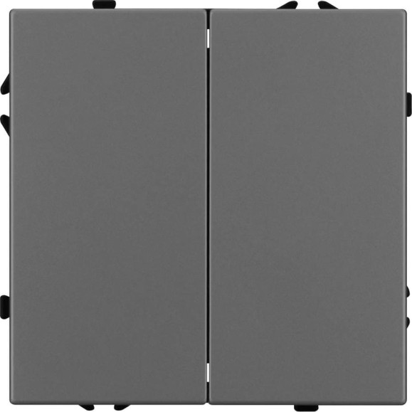 Механизм выключателя двухклавишный проходной Arlight SWT-NOBE-MKP2-SFPL-GR 1шт 054257