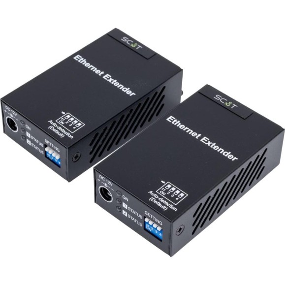 Комплект удлинителей Ethernet SC&T IP09K по витой паре до 800 м sct1458
