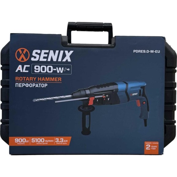 Сетевой перфоратор SENIX SDS-plus, 900 Вт, 3.3 Дж, кейс PDRE9.0-M-EU Сетевой перфоратор SENIX SDS-plus, 900 Вт, 3.3 Дж, кейс PDRE9.0-M-EU