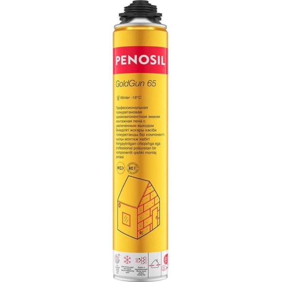 Монтажная профессиональная пена Penosil зимняя GoldGun 65 winter 875 мл A1253Z Монтажная профессиональная пена Penosil зимняя GoldGun 65 winter 875 мл A1253Z