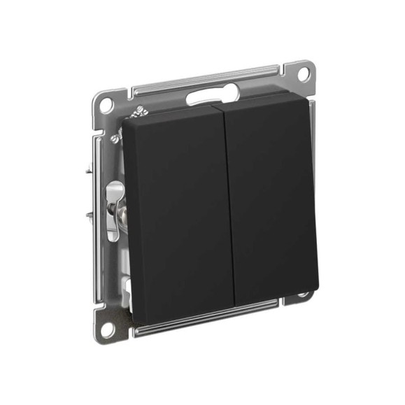 Механизм 2-клавишного выключателя с самовозвратом Systeme Electric Atlasdesign карбон сх.2, 10а ATN001017 Механизм 2-клавишного выключателя с самовозвратом Systeme Electric Atlasdesign карбон сх.2, 10а ATN001017