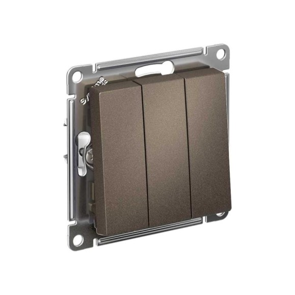 Механизм выключателя Systeme Electric 3-кл. ATLAS DESIGN сх.1+1+1 10АХ мокко ATN000631 1240363 Механизм выключателя Systeme Electric 3-кл. ATLAS DESIGN сх.1+1+1 10АХ мокко ATN000631 1240363