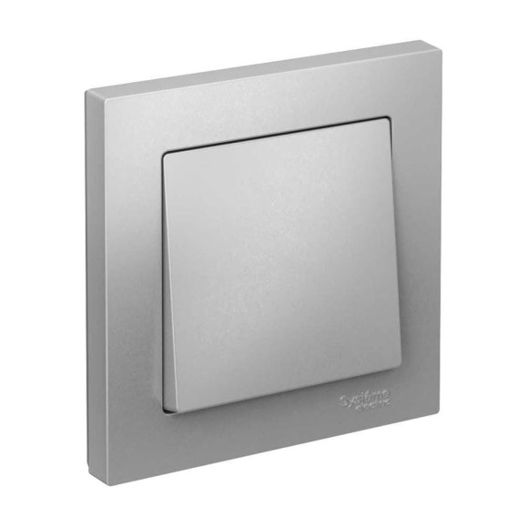 1-клавишный выключатель Systeme Electric AtlasDesign Алюминий сх.1, 10АХ, в сборе SE ATN000312 1-клавишный выключатель Systeme Electric AtlasDesign Алюминий сх.1, 10АХ, в сборе SE ATN000312