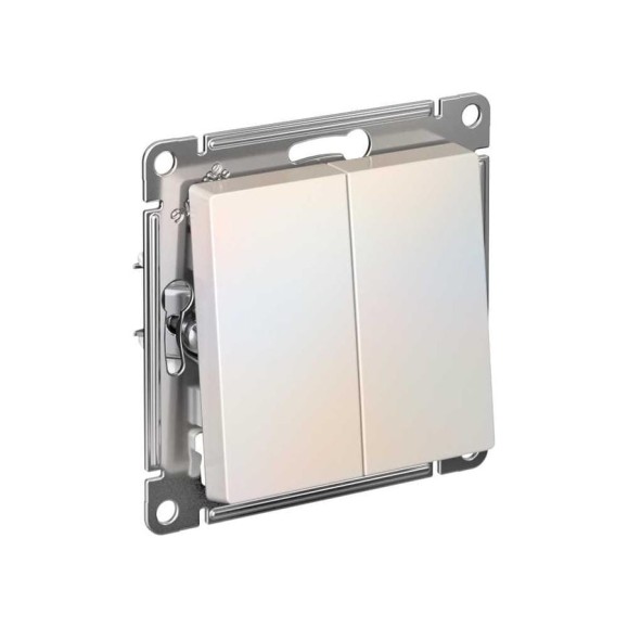 2-клавишный выключатель Systeme Electric Atlasdesign жемчуг с самовозвратом, сх.2, 10а, механизм ATN000417 2-клавишный выключатель Systeme Electric Atlasdesign жемчуг с самовозвратом, сх.2, 10а, механизм ATN000417