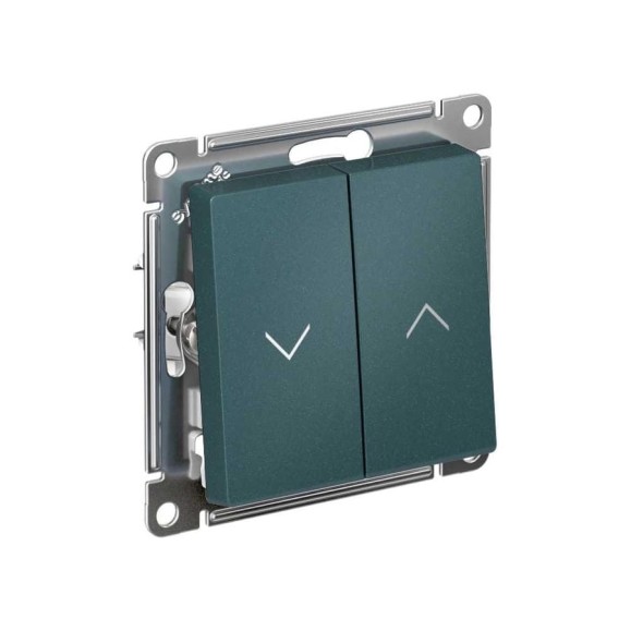Выключатель жалюзи Systeme Electric Atlasdesign изумруд 2-кл., 10а, механизм ATN000819 Выключатель жалюзи Systeme Electric Atlasdesign изумруд 2-кл., 10а, механизм ATN000819