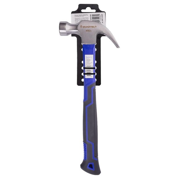 Молоток гвоздодер Smartbuy с фибергласс. антивибр. ручкой, слесарный, 450 гр,  PRO TOOLS SBT-PRO-GHN SBT-PRO-GHN-500