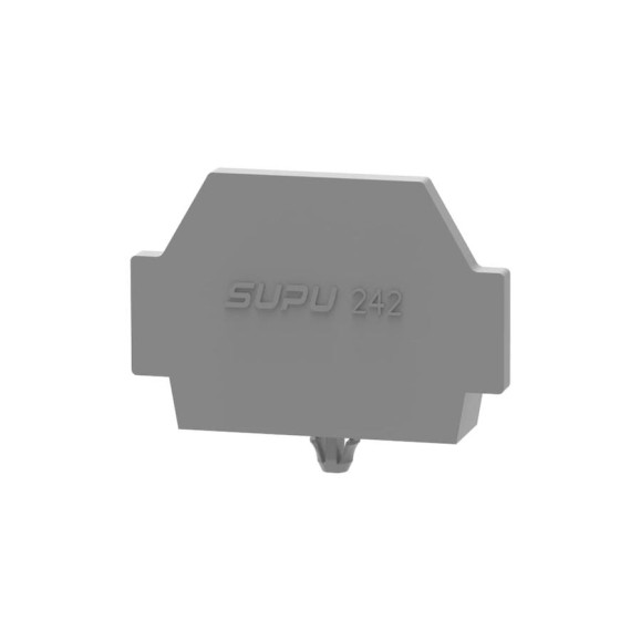 Крышка защитная SUPU TB для клемм с монтажной ножкой, серая 100 шт 242631 Крышка защитная SUPU TB для клемм с монтажной ножкой, серая 100 шт 242631
