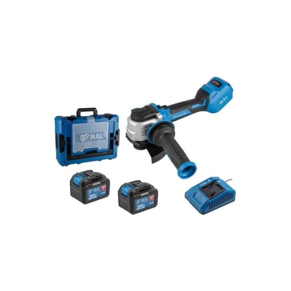 Аккуммуляторная углошлифмашина BULL CSG 1812-1 SR Xcase XLTpro 2x6 Ач БЕСЩЕТ, 125 мм, рег. об., 10 000 об/мин 1333998 ЦЗ-1193769920