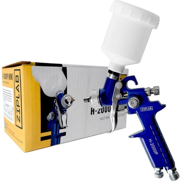 Окрасочный пистолет ZIPLAB H2000P, 1.0 mm, пластиковый бачок 10300 Окрасочный пистолет ZIPLAB H2000P, 1.0 mm, пластиковый бачок 10300