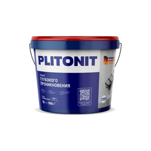Грунтовка PLITONIT Грунт Глубокого проникновения, ведро 10 л Н010886