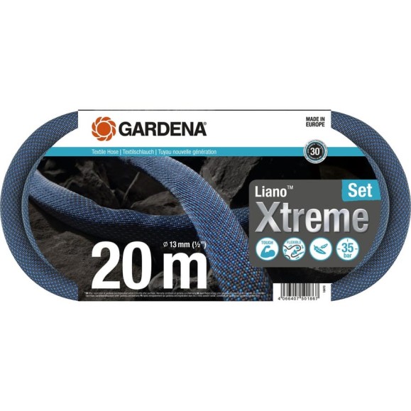 Шланг Gardena Liano Xtreme 20 м с комплектом для полива 18470-20.000.00 Шланг Gardena Liano Xtreme 20 м с комплектом для полива 18470-20.000.00
