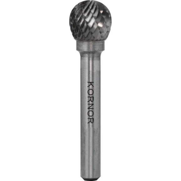 Бор-фреза KORNOR D1210BM06L сферическая (2-ая насечка) L150 344121006 Бор-фреза KORNOR D1210BM06L сферическая (2-ая насечка) L150 344121006