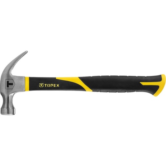 Столярный молоток TOPEX 450 г, ручка из стекловолокна 02A850 Столярный молоток TOPEX 450 г, ручка из стекловолокна 02A850
