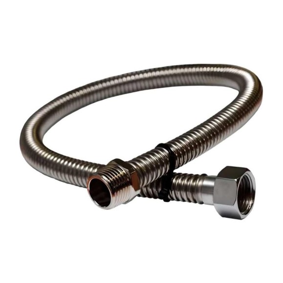 Газовая подводка сильфонная ViEiR 1/2", 80 см, гайка–штуцер, нержавеющая AISI 304, по ГОСТ Р 56871-2016 для газовой плиты и котлов MQAW80 Газовая подводка сильфонная ViEiR 1/2", 80 см, гайка–штуцер, нержавеющая AISI 304, по ГОСТ Р 56871-2016 для газовой плиты и котлов MQAW80