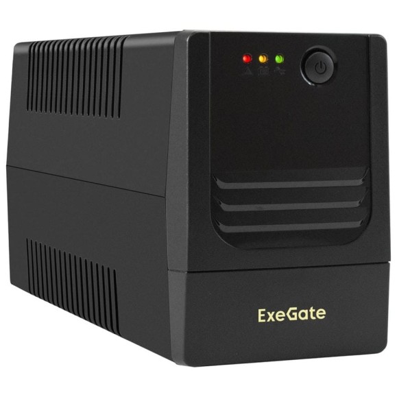 Источник бесперебойного питания ExeGate Power NB-650.LED.AVR.2SH.USB 650VA/390W, LED, AVR, 2 Schuko, USB, батарея 12V 7Ah, Black 299485 Источник бесперебойного питания ExeGate Power NB-650.LED.AVR.2SH.USB 650VA/390W, LED, AVR, 2 Schuko, USB, батарея 12V 7Ah, Black 299485
