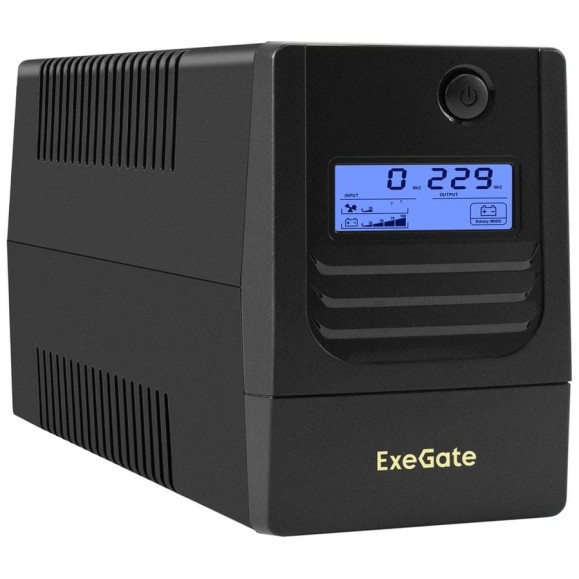 Источник бесперебойного питания ExeGate Smart LB-1000.LCD.AVR.4C13 1000VA/650W, LCD, AVR, 4 C13, батарея 12V 9Ah, Black 299504 Источник бесперебойного питания ExeGate Smart LB-1000.LCD.AVR.4C13 1000VA/650W, LCD, AVR, 4 C13, батарея 12V 9Ah, Black 299504