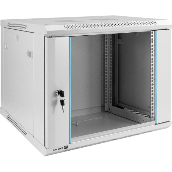 Шкаф телекоммуникационный ExeGate 19 настенный 9U EC-WM-9U.450.G.GREY 19”, 9U, 600x450x500mm ШхГхВ , передняя дверь закаленное стекло, съемные боковые панели 298601