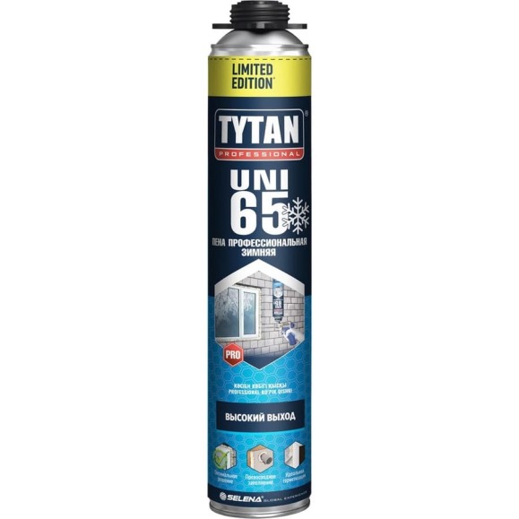Профессиональная монтажная пена TYTAN PROFESSIONAL 65 Uni Limited Edition, зимняя, 750 мл 279747 Профессиональная монтажная пена TYTAN PROFESSIONAL 65 Uni Limited Edition, зимняя, 750 мл 279747