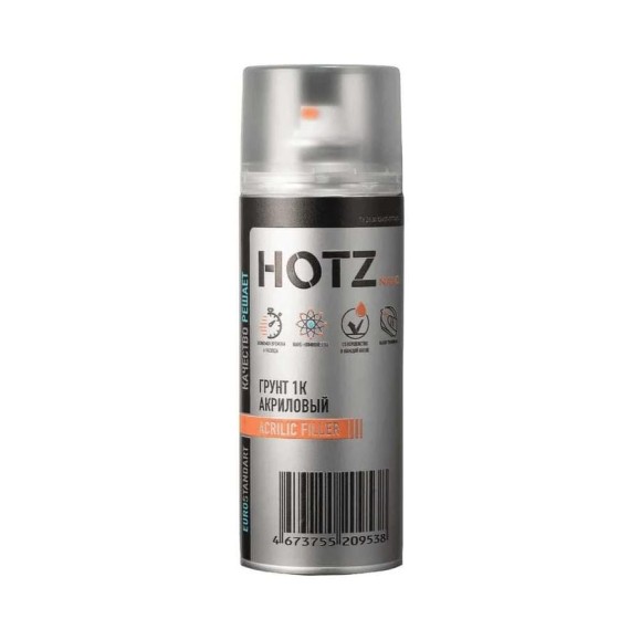 Грунтовка для автомобиля HOTZ1К грунт выравнивающий, светло - серый, быстросохнущий, акриловый, 520 мл + Перчатки нитриловые 4673755219766 Грунтовка для автомобиля HOTZ1К грунт выравнивающий, светло - серый, быстросохнущий, акриловый, 520 мл + Перчатки нитриловые 4673755219766