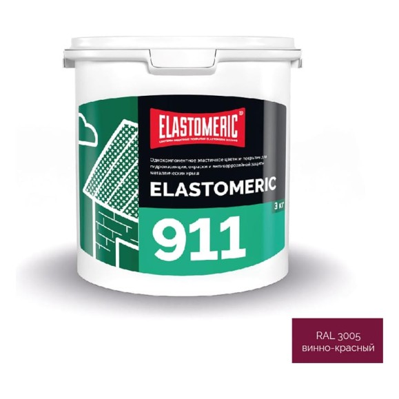 Гидроизоляционная мастика Elastomeric Systems 3кг. темно-красный elastomeric-911 3005001 Гидроизоляционная мастика Elastomeric Systems 3кг. темно-красный elastomeric-911 3005001